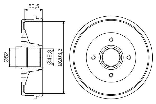 Bosch 0986477197 Brake Drum - 5