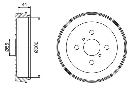 Bosch 0986477199 Brake Drum - 5