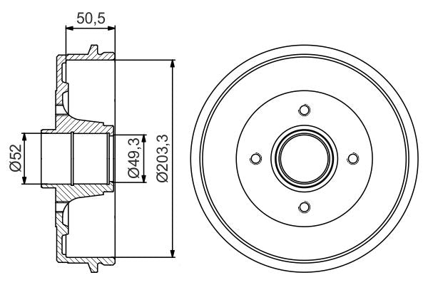 Bosch 0986477214 Brake Drum - 5