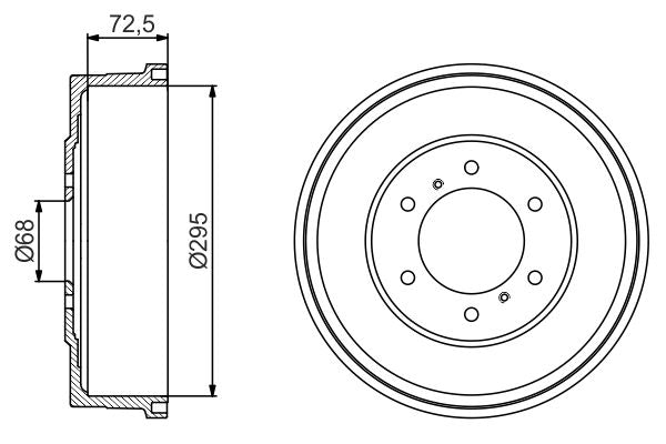 Bosch 0986477215 Brake Drum - 1