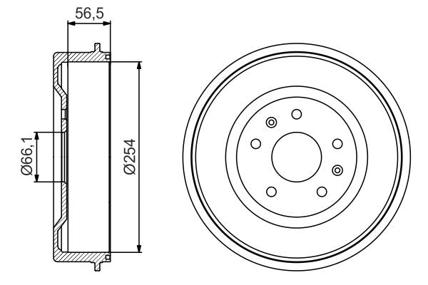 Bosch 0986477227 Brake Drum - 1