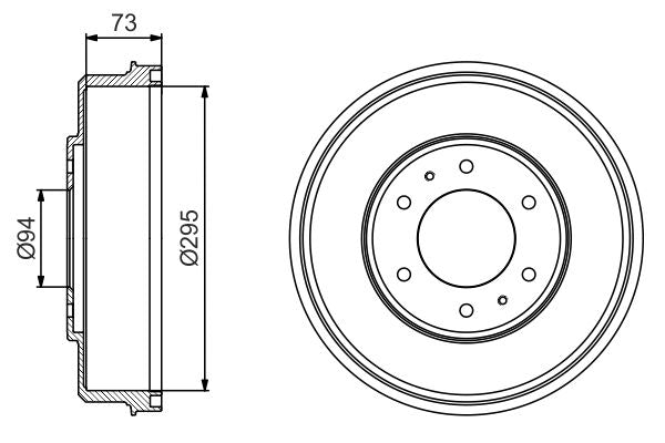 Bosch 0986477232 Brake Drum - 5