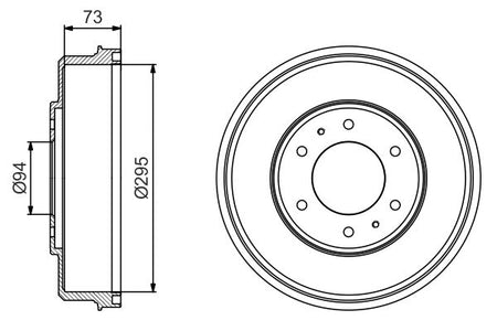 Bosch 0986477232 Brake Drum - 5