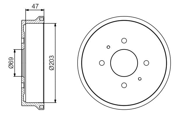 Bosch 0986477235 Brake Drum - 5