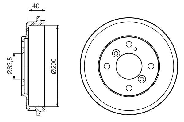 Bosch 0986477240 Brake Drum - 5