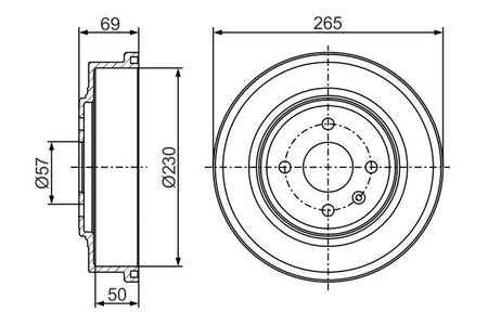 Bosch 0986477277 Brake Drum - 5