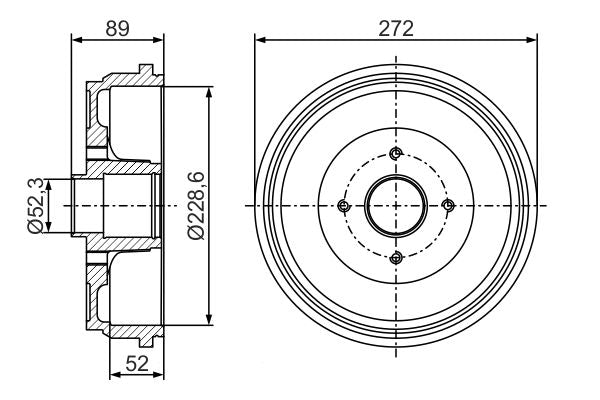Bosch 0986477287 Brake Drum - 5