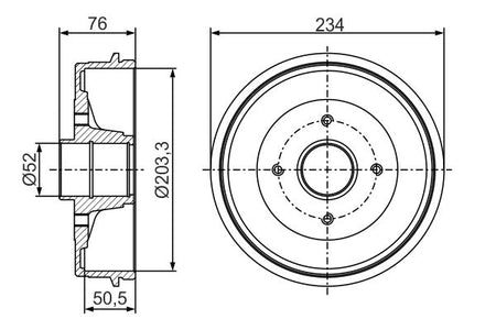 Bosch 0986477289 Brake Drum - 5