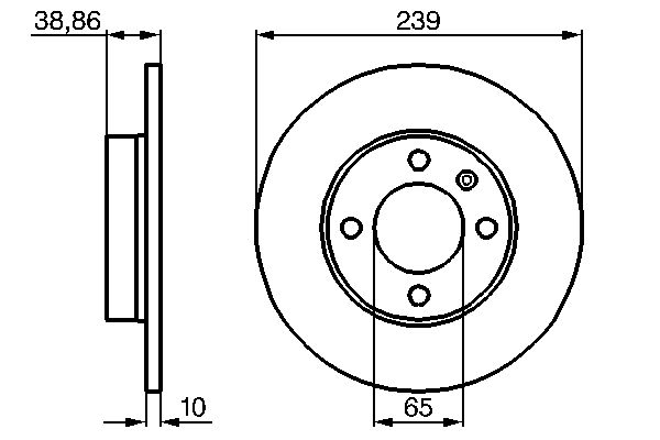Bosch 0986478010 Brake Disc - 5