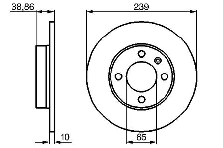 Bosch 0986478010 Brake Disc - 5