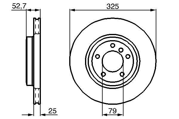 Bosch 0986478012 Brake Disc - 5