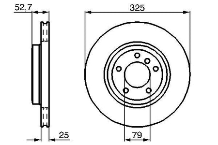Bosch 0986478012 Brake Disc - 5