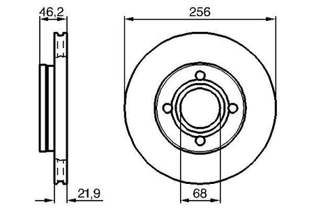Bosch 0986478018 Brake Disc - 5