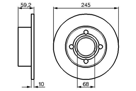 Bosch 0986478019 Brake Disc - 5