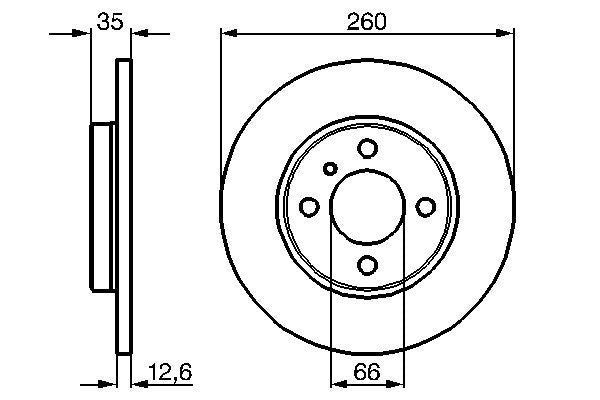 Bosch 0986478029 Brake Disc - 5