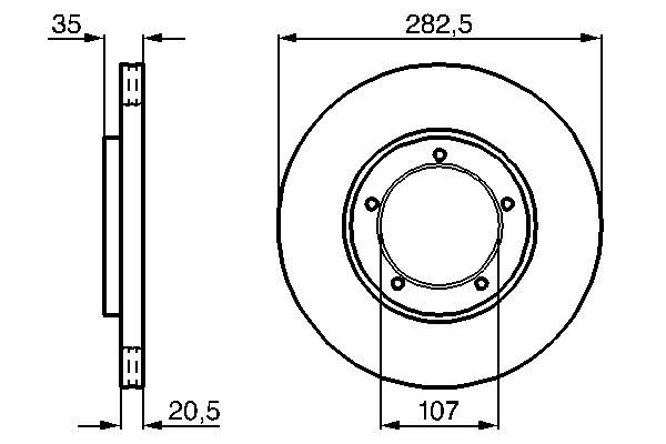Bosch 0986478097 Brake Disc - 5