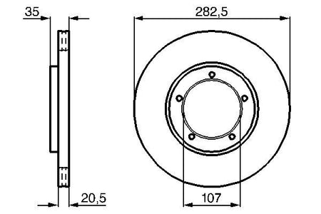 Bosch 0986478097 Brake Disc - 5