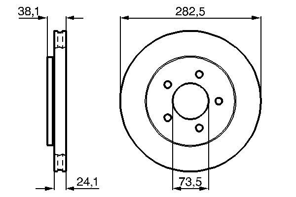 Bosch 0986478109 Brake Disc - 5
