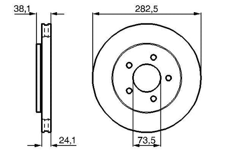 Bosch 0986478109 Brake Disc - 5