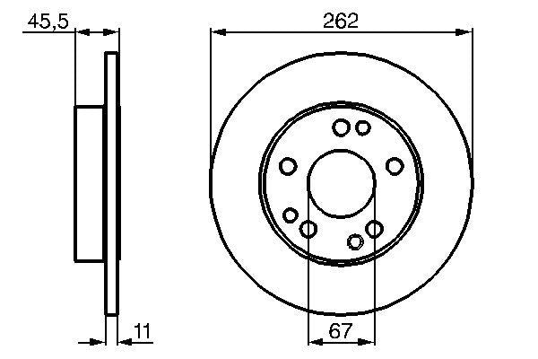 Bosch 0986478114 Brake Disc - 5