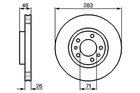 Bosch 0986478125 Brake Disc - 5