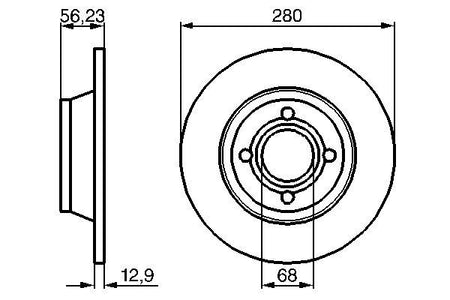 Bosch 0986478131 Brake Disc - 5