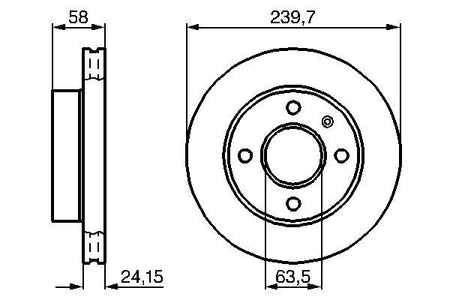 Bosch 0986478148 Brake Disc - 5