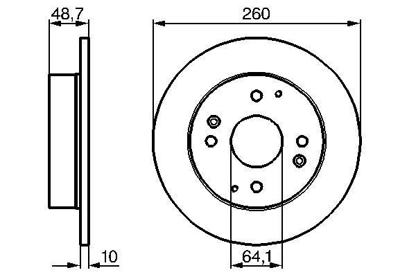 Bosch 0986478172 Brake Disc - 5