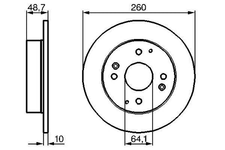 Bosch 0986478172 Brake Disc - 5