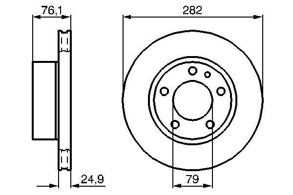 Bosch 0986478217 Brake Disc - 5