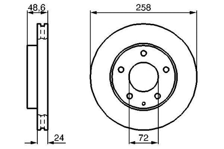 Bosch 0986478227 Brake Disc - 5
