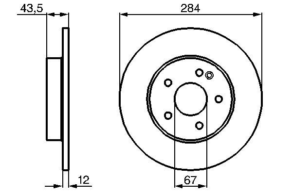 Bosch 0986478262 Brake Disc - 5