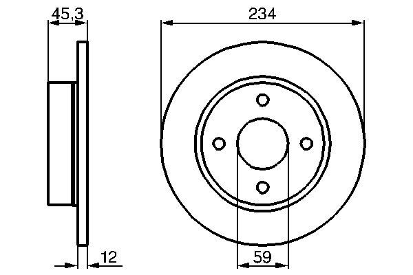 Bosch 0986478288 Brake Disc - 5