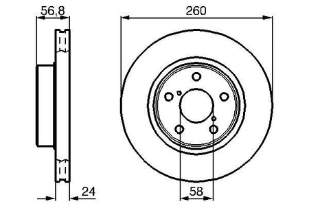 Bosch 0986478293 Brake Disc - 1