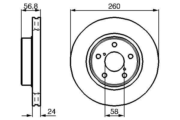 Bosch 0986478293 Brake Disc - 1