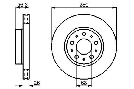 Bosch 0986478298 Brake Disc - 5