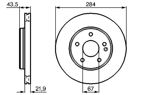 Bosch 0986478301 Brake Disc - 5