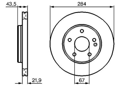 Bosch 0986478301 Brake Disc - 5