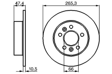 Bosch 0986478305 Brake Disc - 5