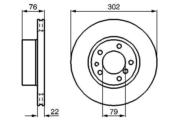 Bosch 0986478318 Brake Disc - 5