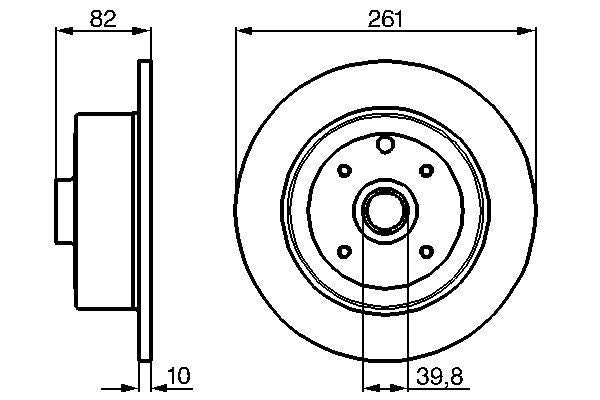 Bosch 0986478328 Brake Disc - 5