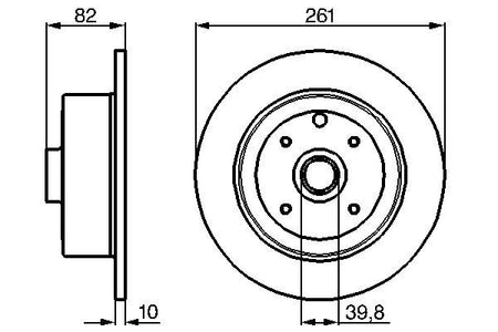 Bosch 0986478328 Brake Disc - 5