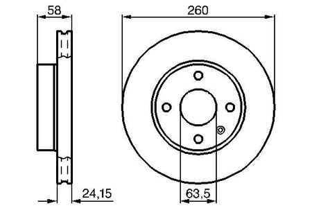Bosch 0986478346 Brake Disc - 1