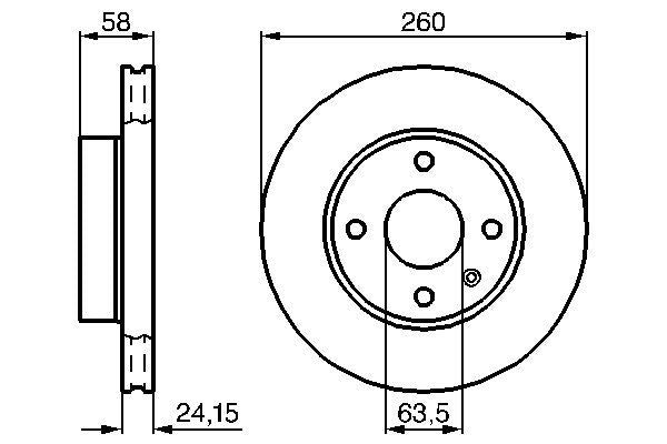 Bosch 0986478346 Brake Disc - 1
