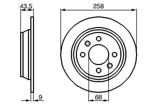 Bosch 0986478374 Brake Disc - 1