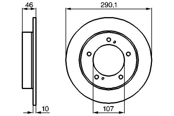 Bosch 0986478377 Brake Disc - 5