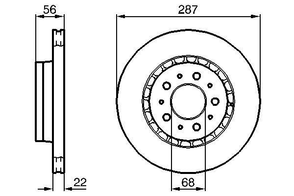 Bosch 0986478388 Brake Disc - 1