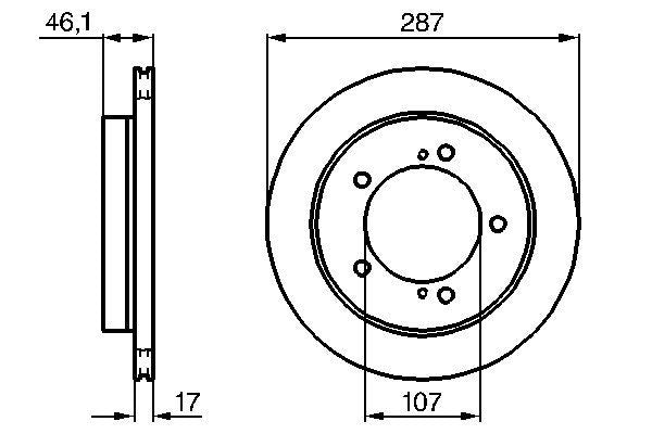 Bosch 0986478422 Brake Disc - 5