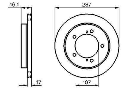 Bosch 0986478422 Brake Disc - 5