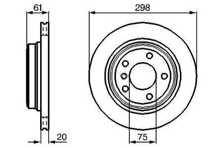 Bosch 0986478426 Brake Disc - 5